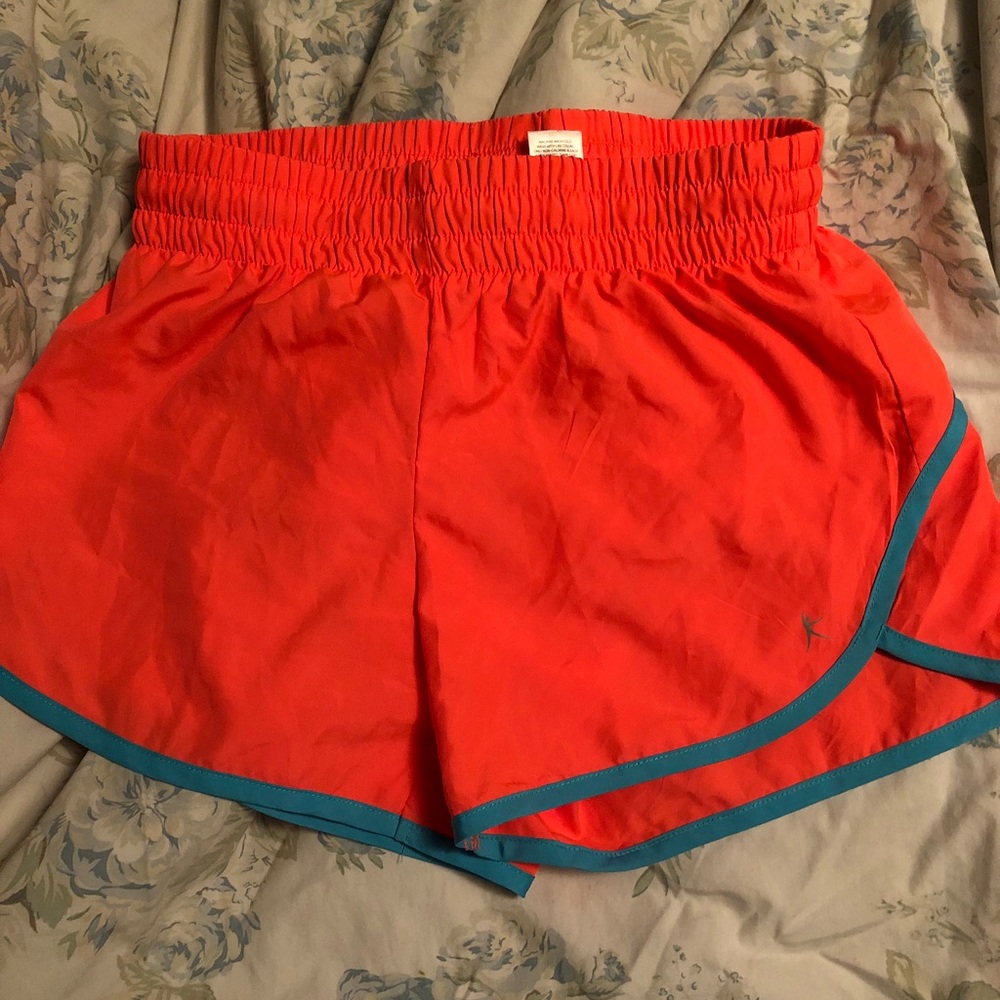 Orange athletic shorts